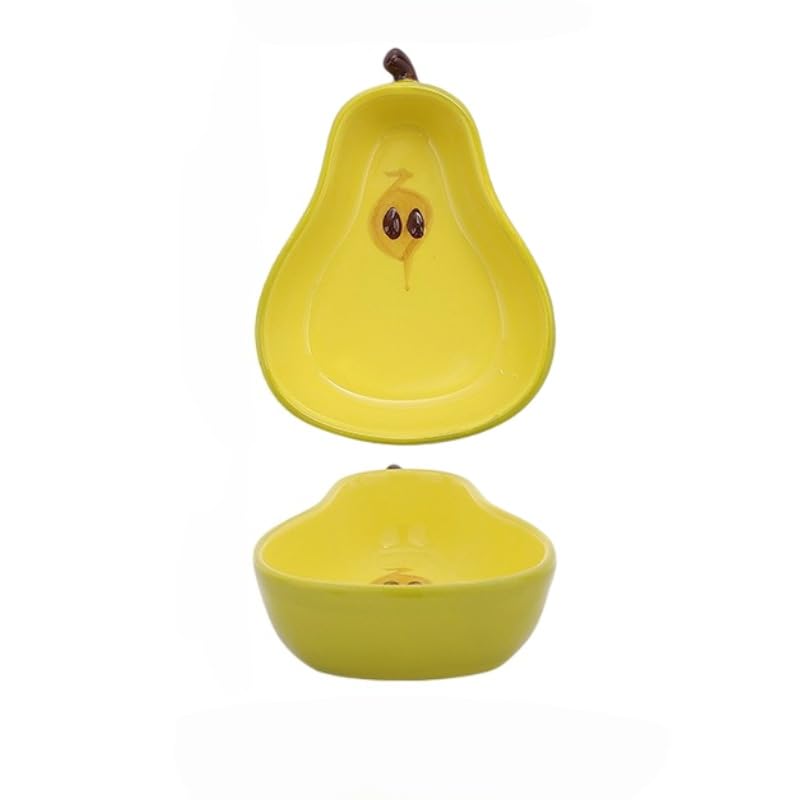 Ceramic Fruit-shaped Dipping Dishes Set Soy Sauce Dishes, 3 oz Ceramic Dipping Bowls, Sauce Cups, Dinnerware and Accessories, Housewarming Gifts, Ketchup, BBQ, Party, Charcuterie Accessories(BANANA)