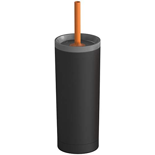 asobu Ocean Stainless Steel Tumbler with Flexible Straw Lid | Insulated Water Bottle for Ice Coffee, Cold Brew | Flip Open Lid for Hot Tea and Coffee | Reusable Travel Cup 27 Ounce (Mint)