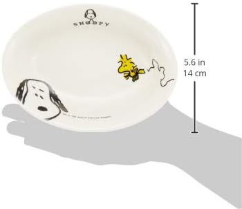 金正陶器(Kaneshotouki) Peanuts 606133 Snoopy Joy Curry Plate, 7.1 inches (18 cm), White