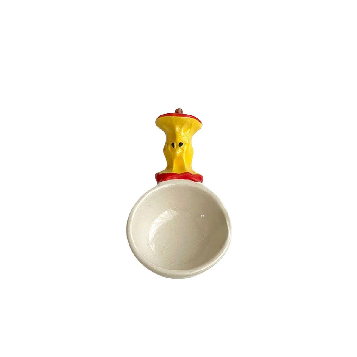 Cartoon Ceramic Dipping Sauce Plate Set, Hand-Painted Small Dish with Handle for Condiments, Soy Sauce, Salad, Chili Oil, Cute Serving Bowl for Sushi, Hot Pot, Dessert, Kitchen Gift (Style 1)