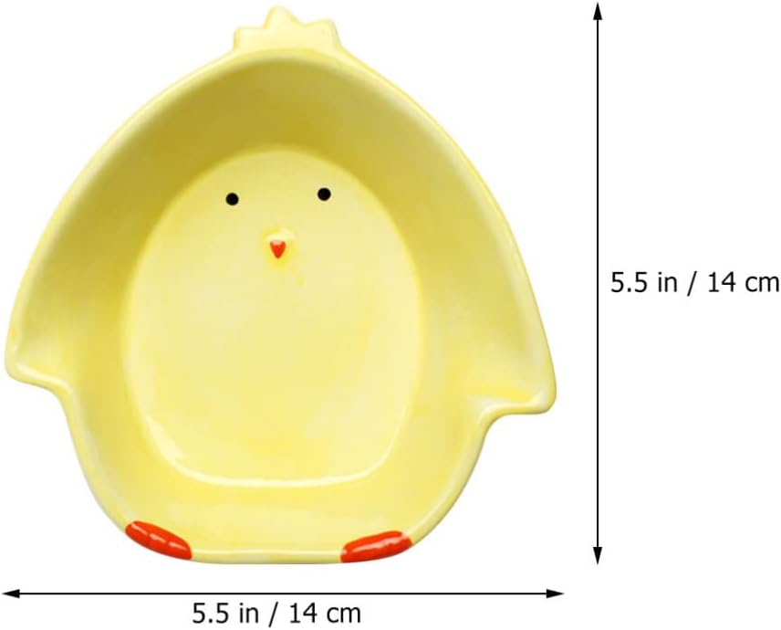 Cabilock Cartoon Ceramic Snack Bowl Cute round Dessert Bowl for Home