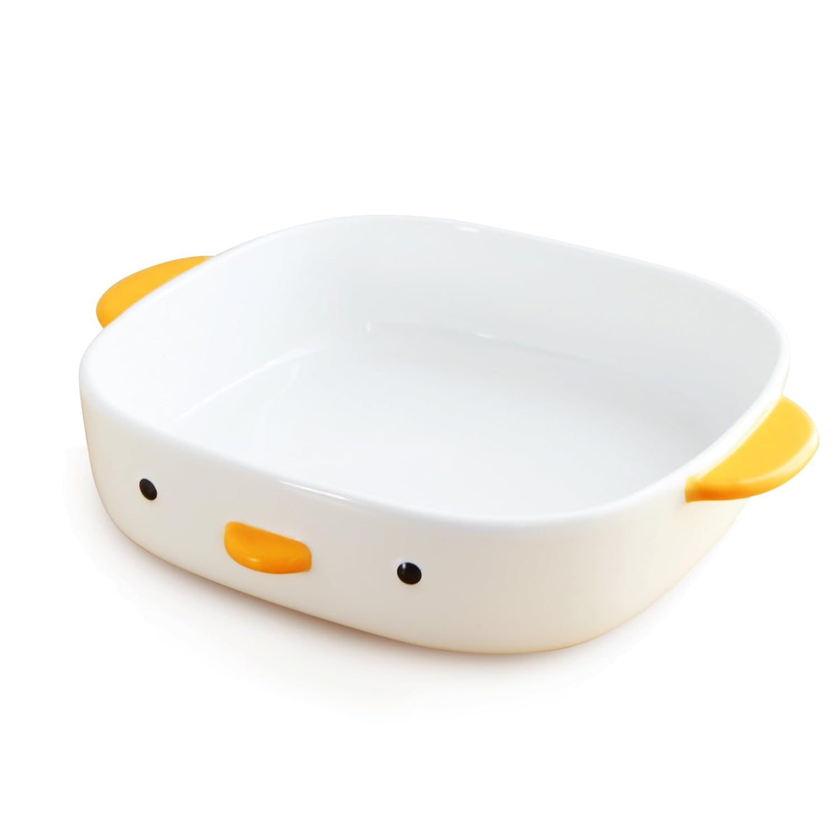 PURROOM Funny Cute Duck 6'' Salad Bowl, Handmade Glaze Chick Safety Ceramics Flat Bottomed Bowl, Home Family, Friend.
