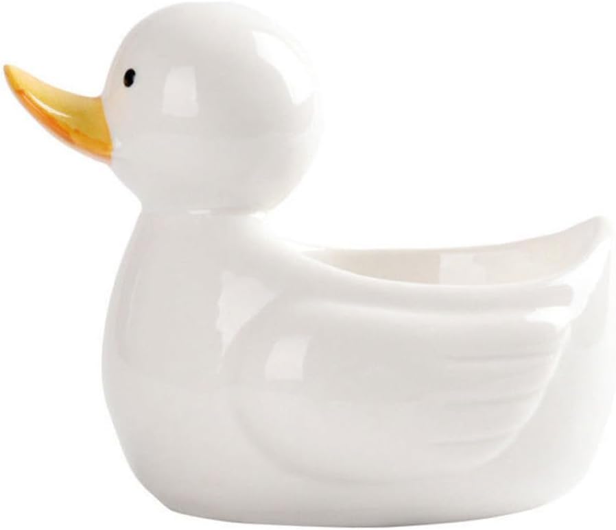 MAGICLULU Cute Duck Ceramic Bowl 5.51 X 4.72 X 4.25 in Cartoon Style Salad Fruit Storage Bowl Soup Serving for Sushi Noodles Home Kitchen Tableware