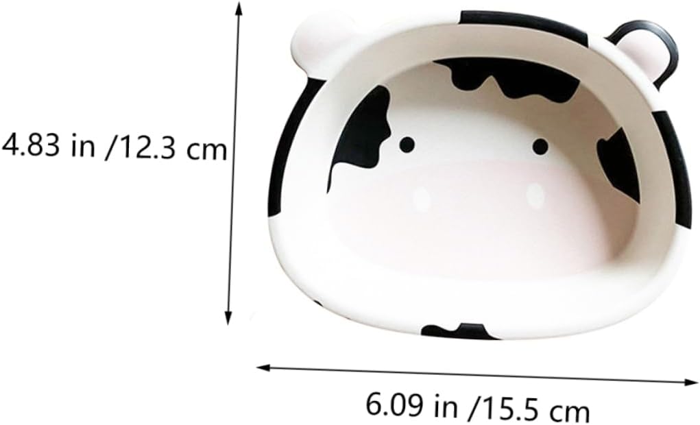 Alipis Cartoon Cow Shaped Breakfast Bowl Creative Food Serving Bowl for Boys and Girls Easy to Clean for Salad Fruits and Noodles Fun Table Decoration