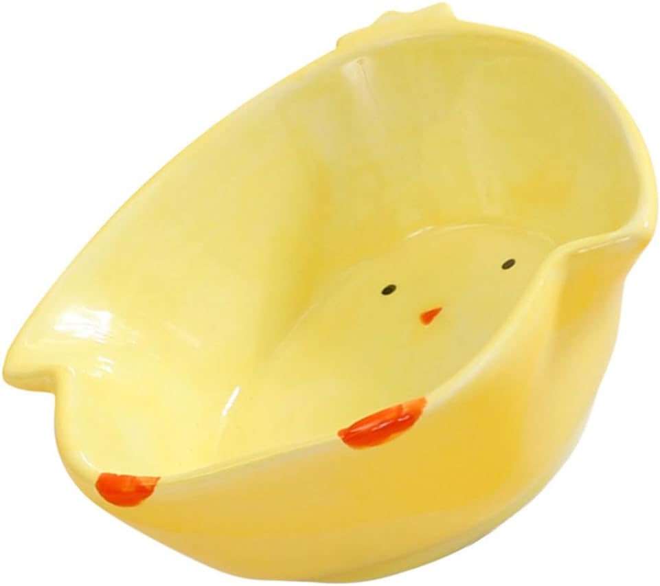 Cabilock Cartoon Ceramic Snack Bowl Cute round Dessert Bowl for Home