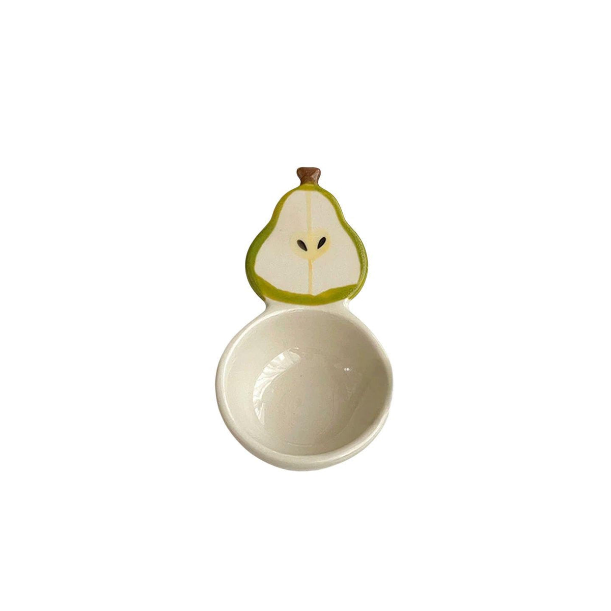 Cartoon Ceramic Dipping Sauce Plate Set, Hand-Painted Small Dish with Handle for Condiments, Soy Sauce, Salad, Chili Oil, Cute Serving Bowl for Sushi, Hot Pot, Dessert, Kitchen Gift (Style 1)