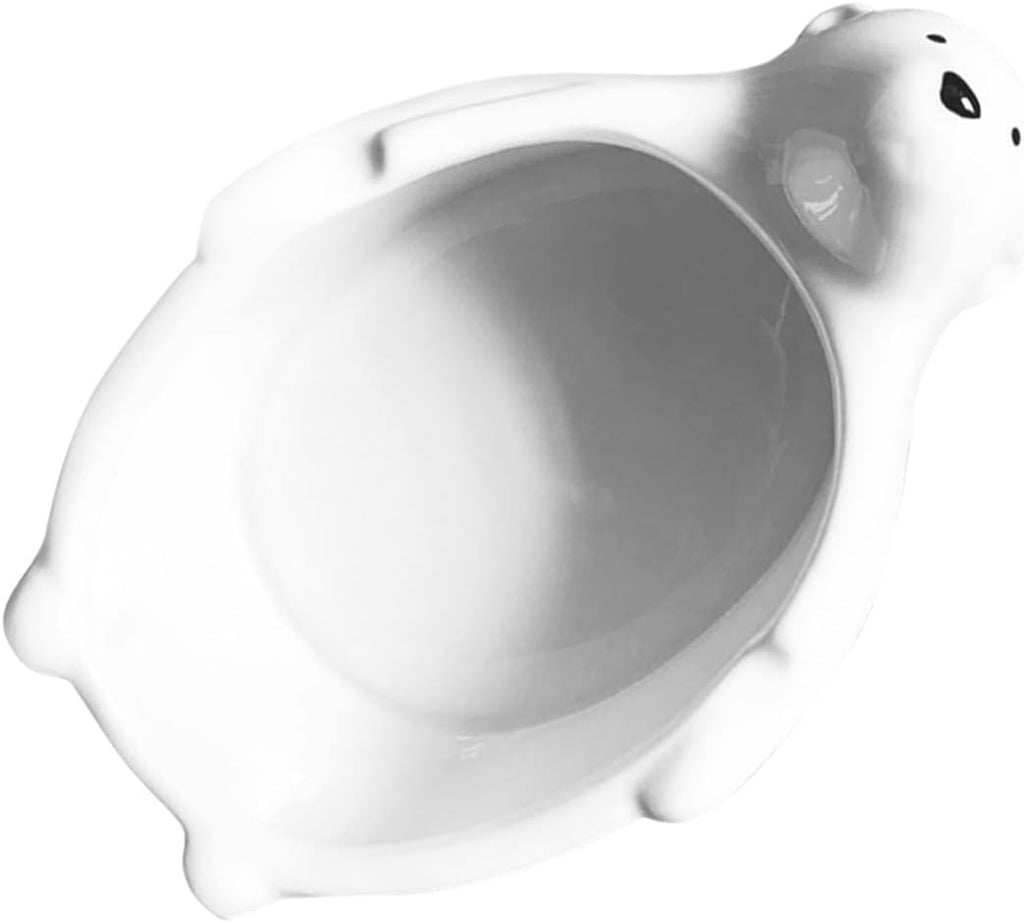 Polar Ceramic Salad Bowl Dessert Serving Cute Animal Shaped Food for Fruit Snacks Home Hotel Use 7.87 X 5.74 X 3.34 in