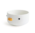 PURROOM Funny Cute Duck 6'' Salad Bowl, Handmade Glaze Chick Safety Ceramics Flat Bottomed Bowl, Home Family, Friend.