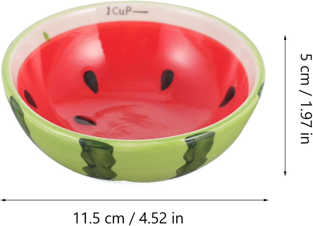 Kichvoe Watermelon Bowl Ceramic Fruit Shaped Bowls Cute Small Dessert Dish