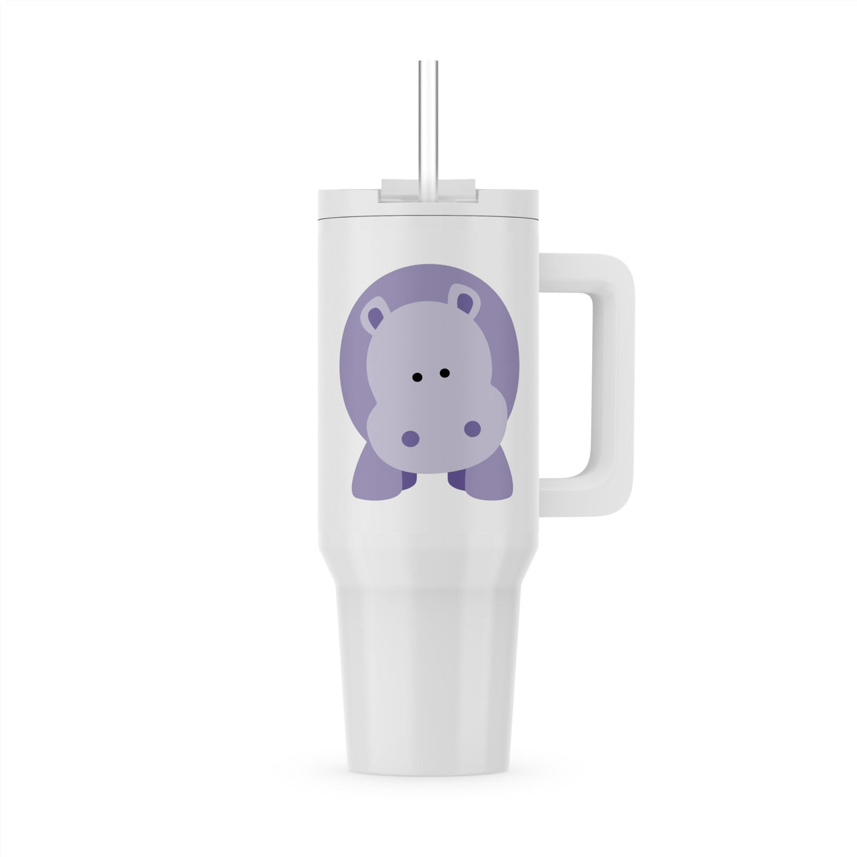 3dRose, Cute cartoon hippo, 40oz Tumbler