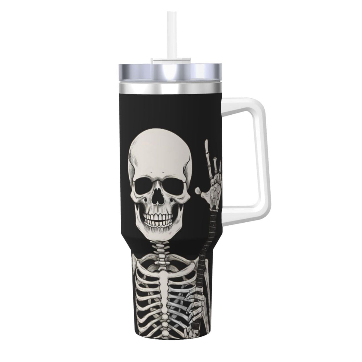 40 OZ Cute Cat Ice Bully Cup with Handle Straw Lid, Double Wall Stainless Steel Tumbler Travel Coffee Cup, Cartoon Insulation and Cooling Mug for Christmas Birthday Present
