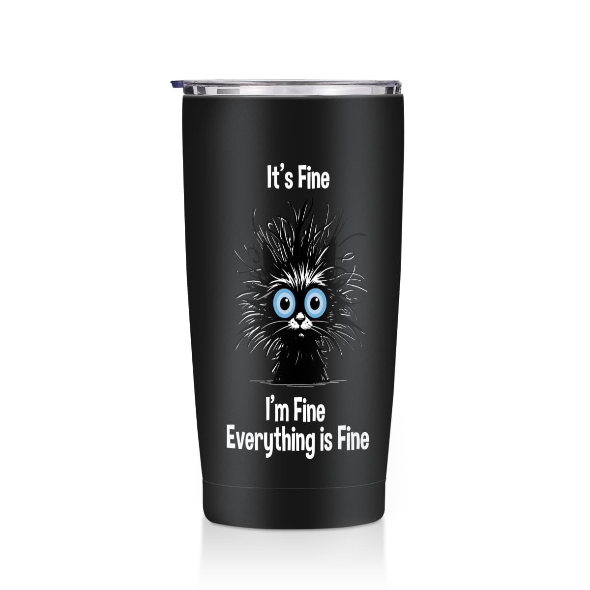 Cute Cat 20 oz Tumbler, Funny Cats Stainless Steel Insulated Water Bottle