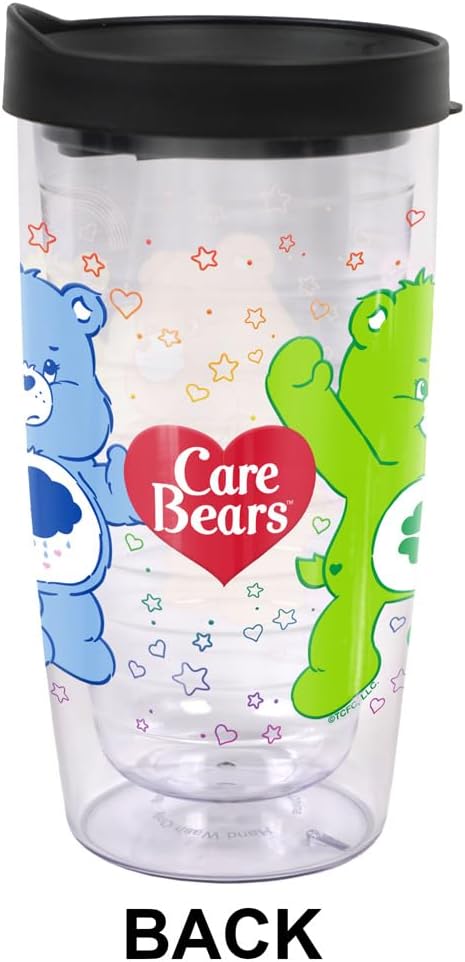 Care Bears Bear Wrap Double-Walled Plastic Travel Tumbler Keeps, 16oz.