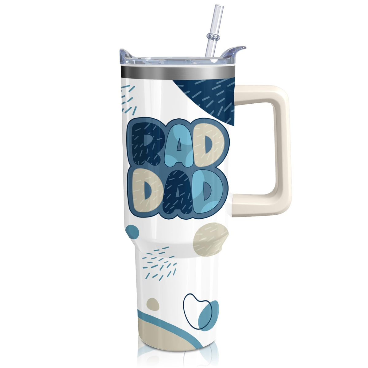 Cartoon Seafloor Princess Tumbler with Handle & Straw | Sea World | Travel Coffee Mug -Birthday/Christmas Gift to Girl/Women