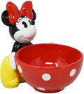 Disney Minnie Mouse Candy Dish, Officially Licensed, Ceramic Snack Bowl, Figurine - 6 Inch
