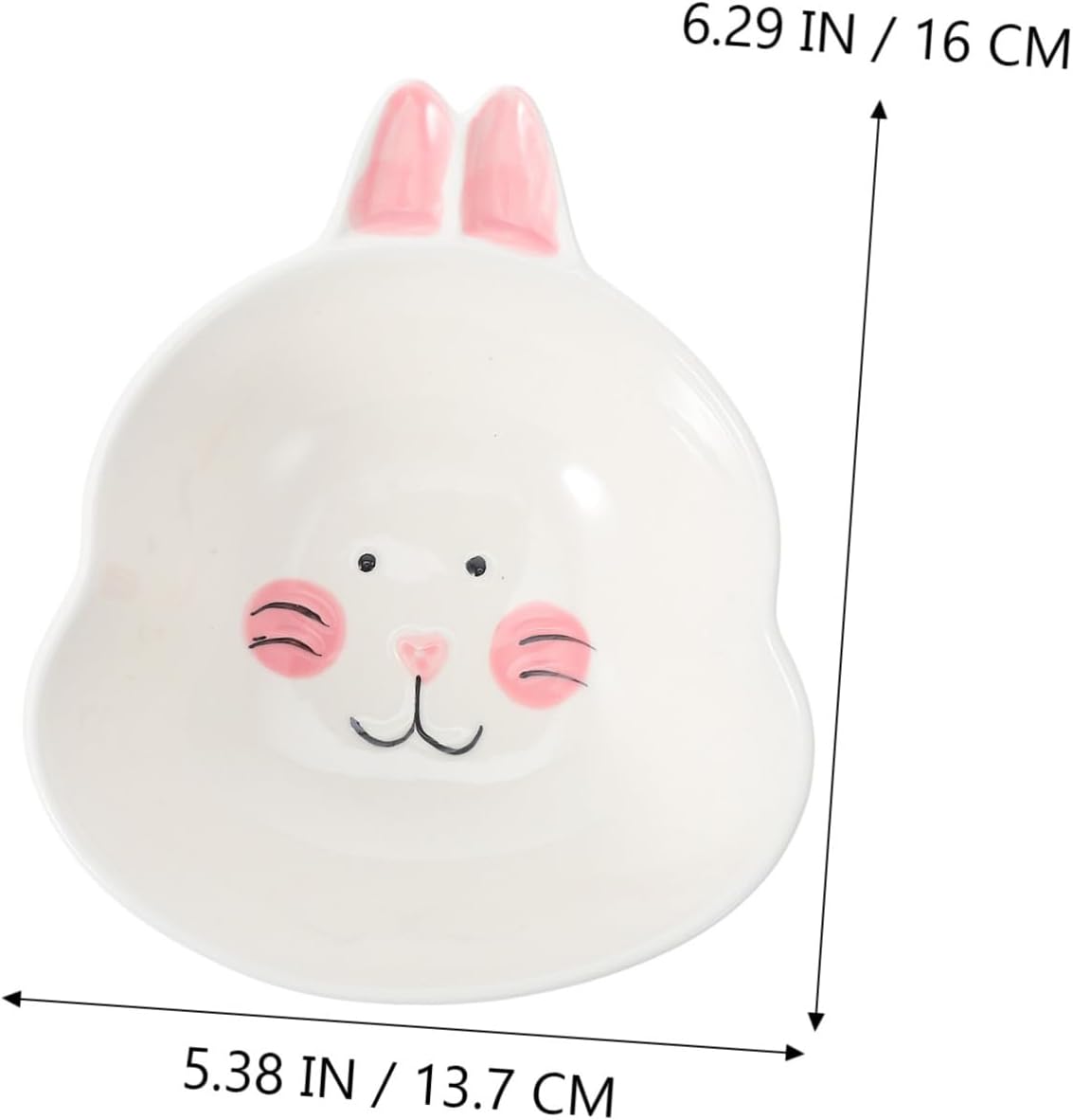 Cartoon Animal Ceramic Bowl for Restaurants and Buffets, White
