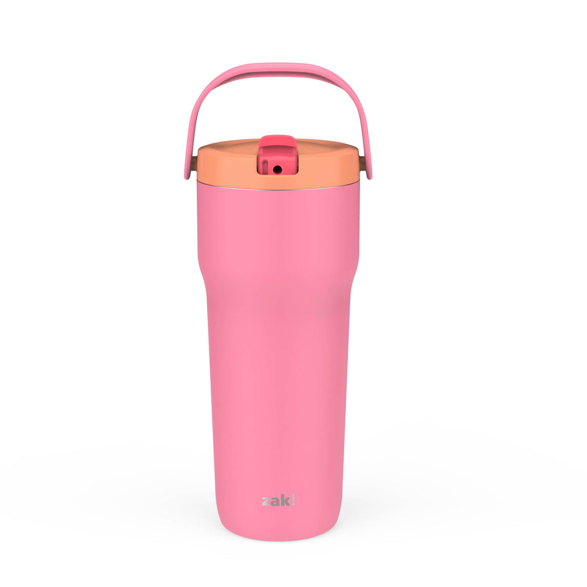 Zak Designs Disney Sutton Travel Tumbler for On the Go or At Home, 40oz Stainless Steel with Vacuum Insulation, Silicone Straw, Carry Handle, and 3D Artwork for Cold Drinks (Minnie Mouse)
