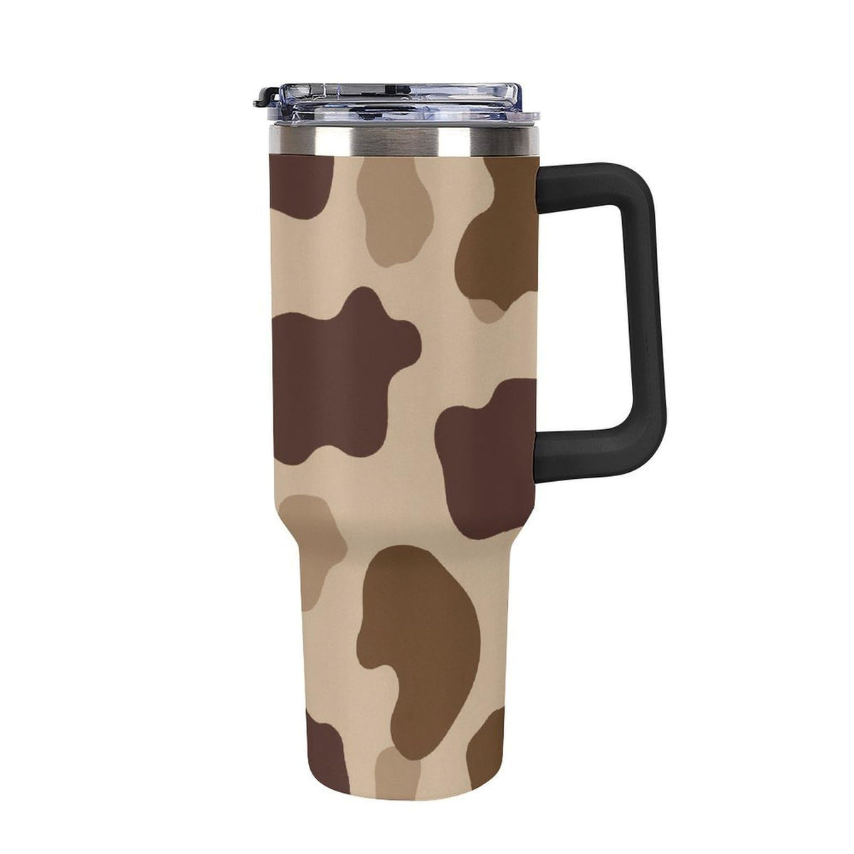 Black Cat Yellow Eyes Tumbler with Lid And Straw 40oz Cartoon Halloween Stainless Steel Cup Insulated, Large Capacity Car Cup, Leakproof Travel Tumbler Coffee Mug with Handle