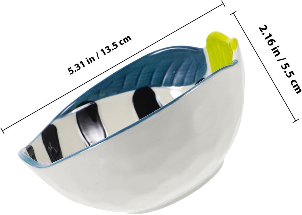 Ceramic Snack Bowl Fish Shaped for Dips and Sauces