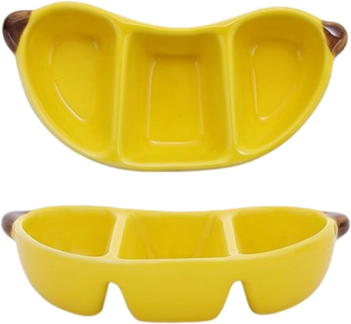Ceramic Fruit-shaped Dipping Dishes Set Soy Sauce Dishes, 3 oz Ceramic Dipping Bowls, Sauce Cups, Dinnerware and Accessories, Housewarming Gifts, Ketchup, BBQ, Party, Charcuterie Accessories(BANANA)