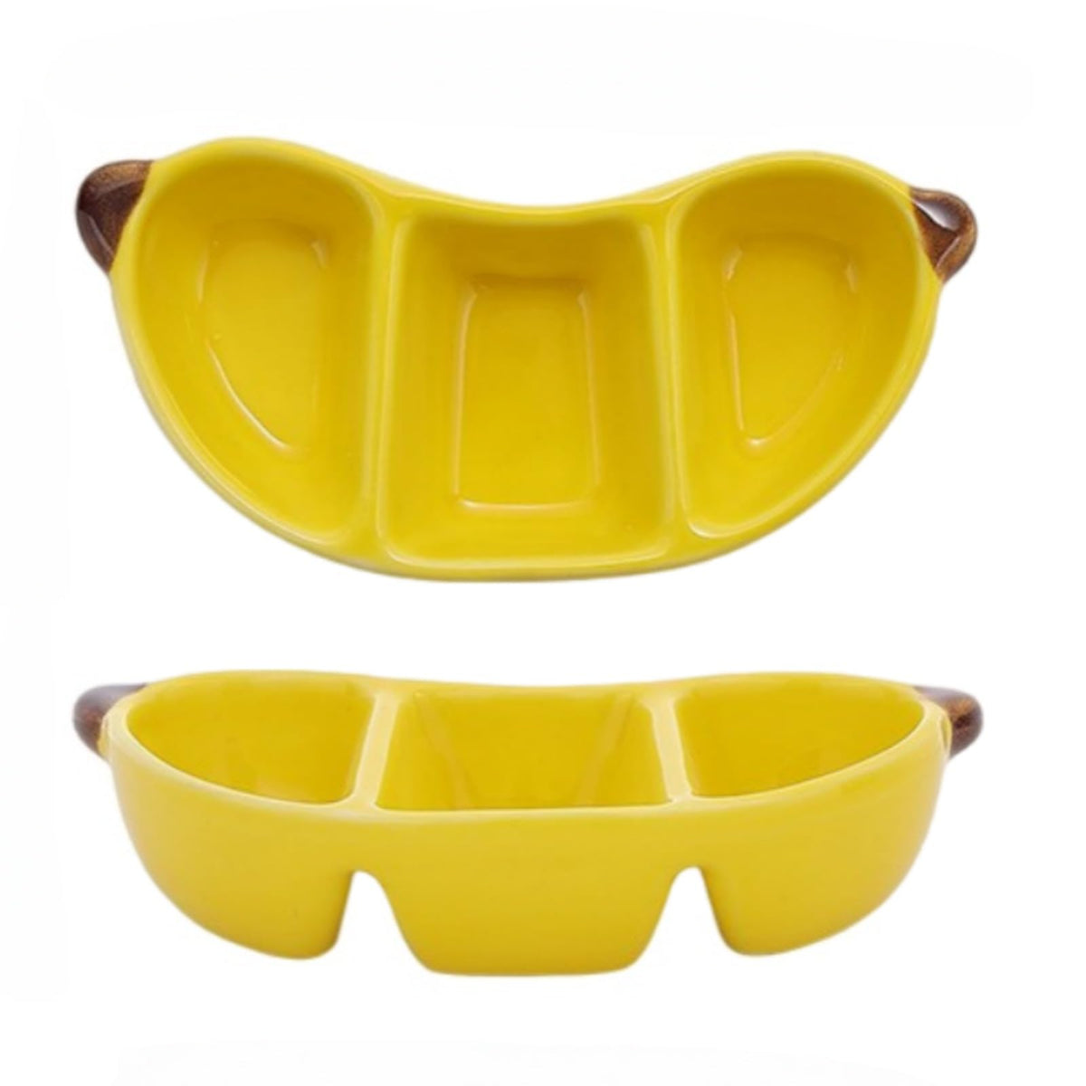 Ceramic Fruit-shaped Dipping Dishes Set Soy Sauce Dishes, 3 oz Ceramic Dipping Bowls, Sauce Cups, Dinnerware and Accessories, Housewarming Gifts, Ketchup, BBQ, Party, Charcuterie Accessories(BANANA)