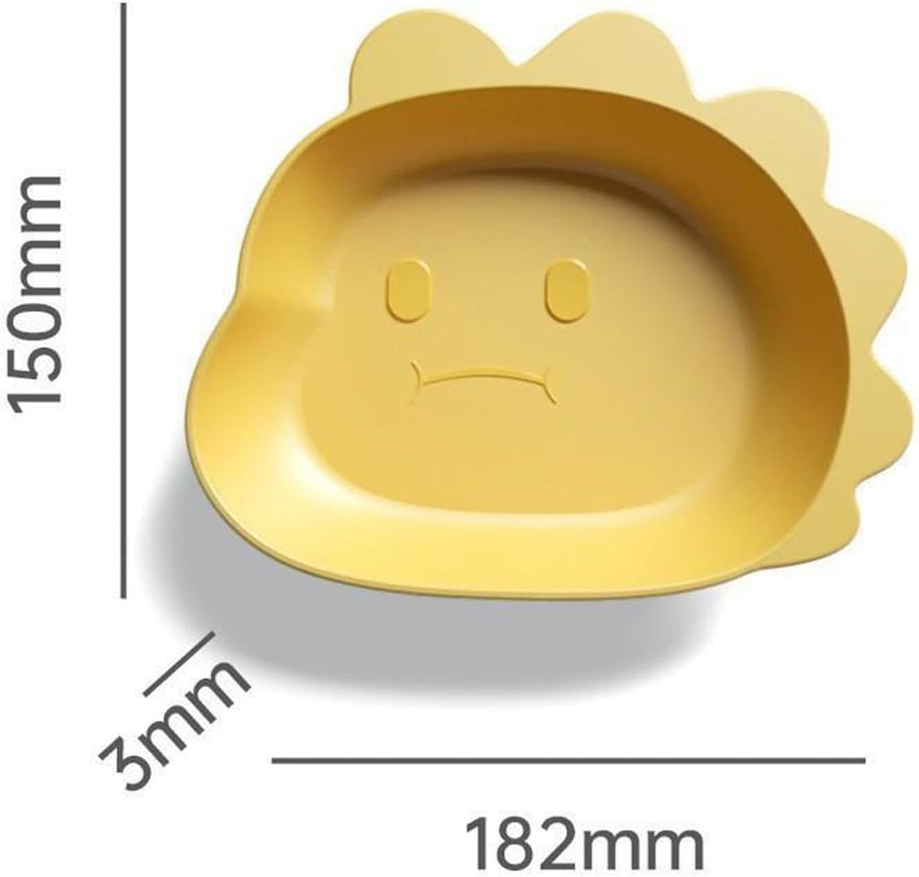 Amagogo Spit Bone Dish Kitchen Tableware Easy to Wash Decorative Home Fruit Plate Trash Tray for Candy Tabletop Snack Farmhouse, Yellow Dragon Shape