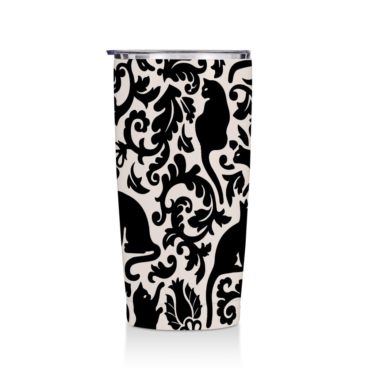 Cute Cat 20 oz Tumbler, Funny Cats Stainless Steel Insulated Water Bottle