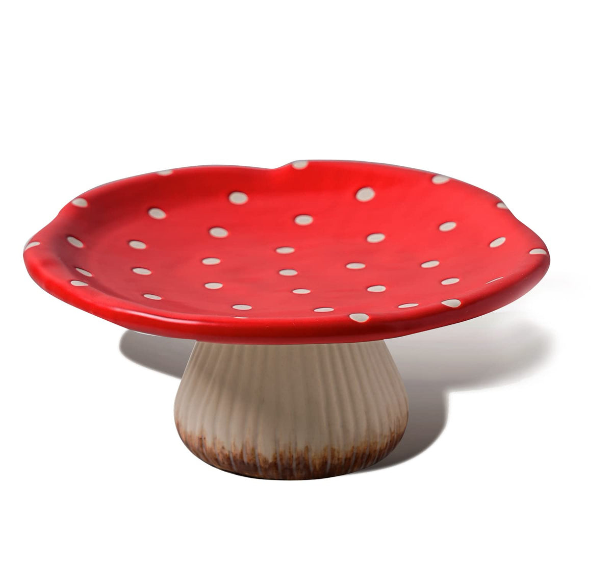 Mushroom Ceramic Tray, Rectangle 14 in Double Handle Dessert Appetizer Baking Dishes, Cute Steak Dinner Plates, Decorative Plate with Cute Squirrels. Novel Christmas Cutlery Gifts.