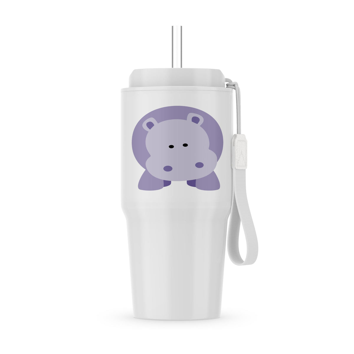 3dRose, Cute cartoon hippo, 40oz Tumbler