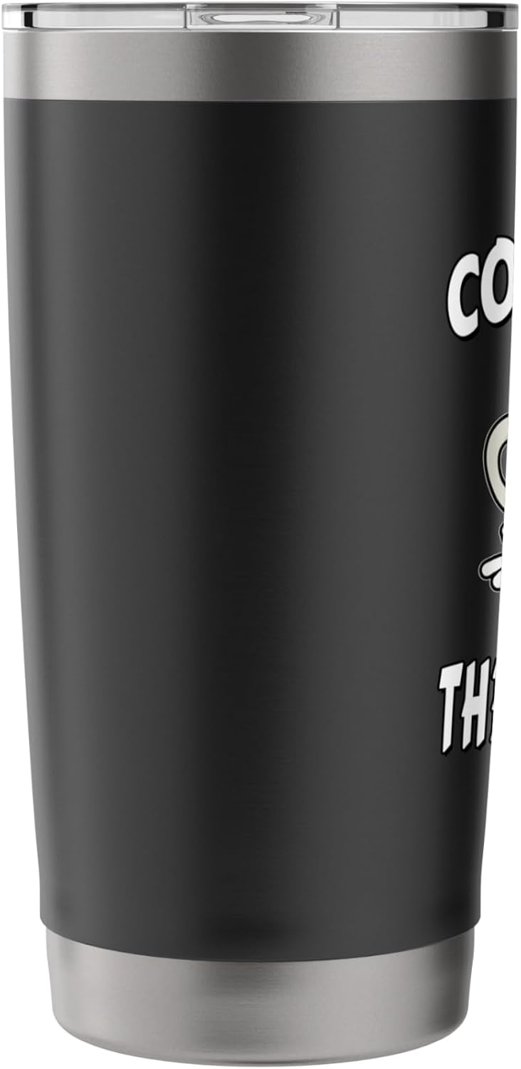 Coffee First Then Parenting - Annoyed Cartoon Coffee Cup Stainless Steel Insulated Tumbler