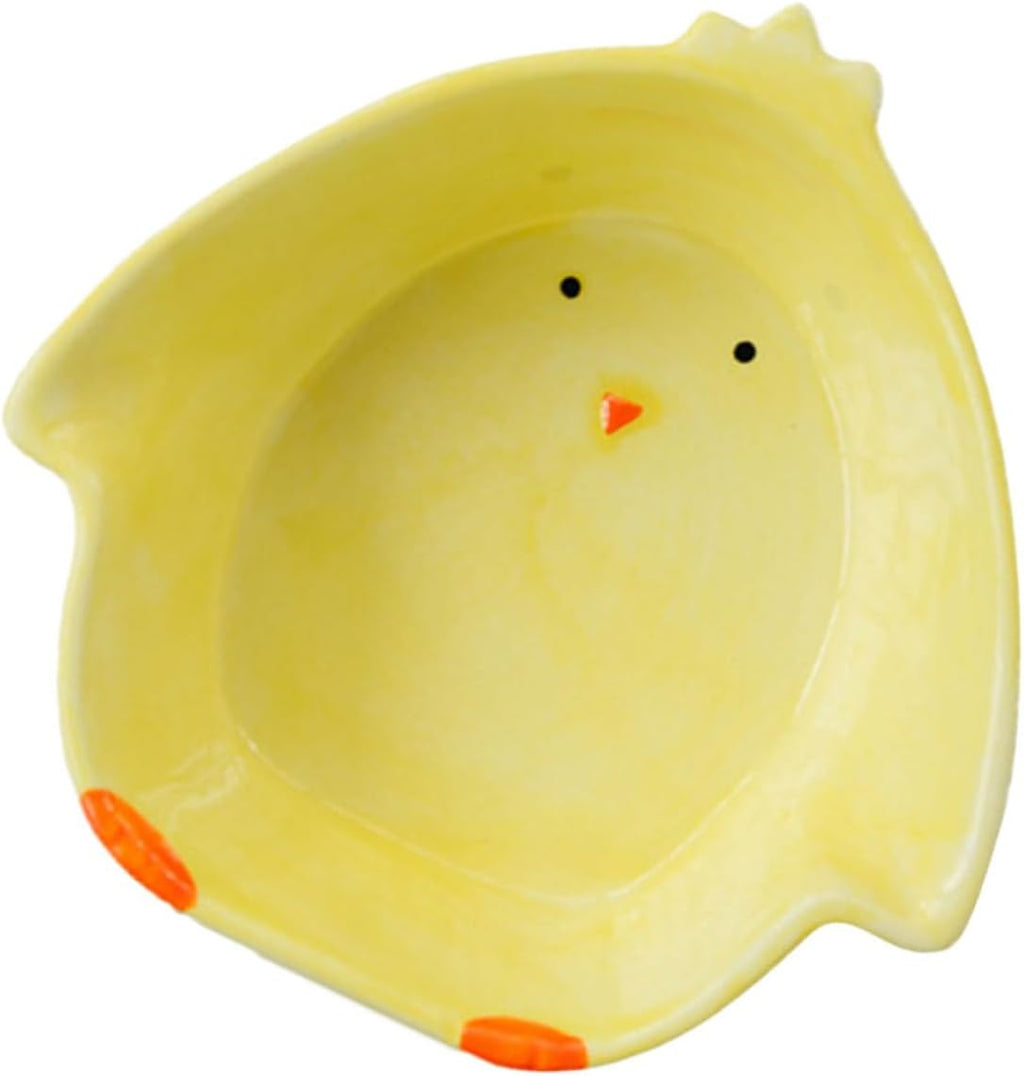 Zerodeko Adorable Ceramic Salad Bowl for Party Snack Serving Reusable Food Dish with Premium Texture Cute Cartoon Design for Home Dining Appetizer and Dessert Use
