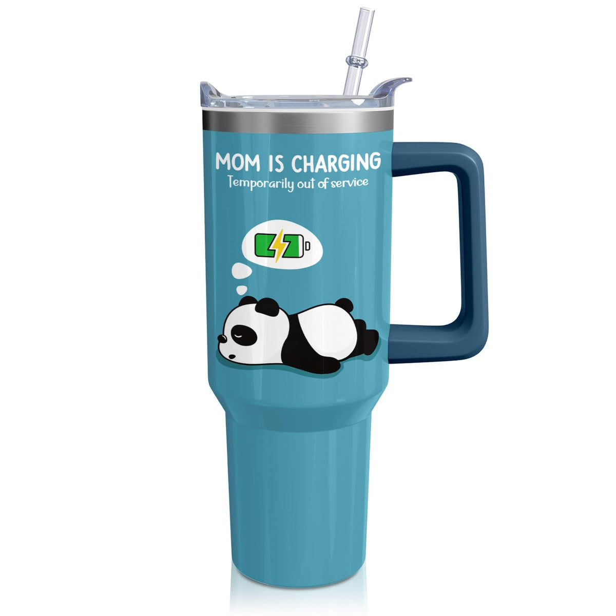 Cartoon Seafloor Princess Tumbler with Handle & Straw | Sea World | Travel Coffee Mug -Birthday/Christmas Gift to Girl/Women