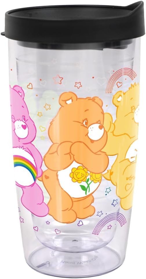 Care Bears Bear Wrap Double-Walled Plastic Travel Tumbler Keeps, 16oz.