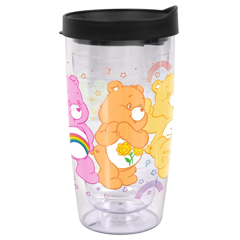 Care Bears Bear Wrap Double-Walled Plastic Travel Tumbler Keeps, 16oz.