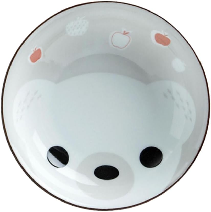 Japanese-style household glazed delicate fresh ceramic cartoon creative dish plate - cartoon bear plate