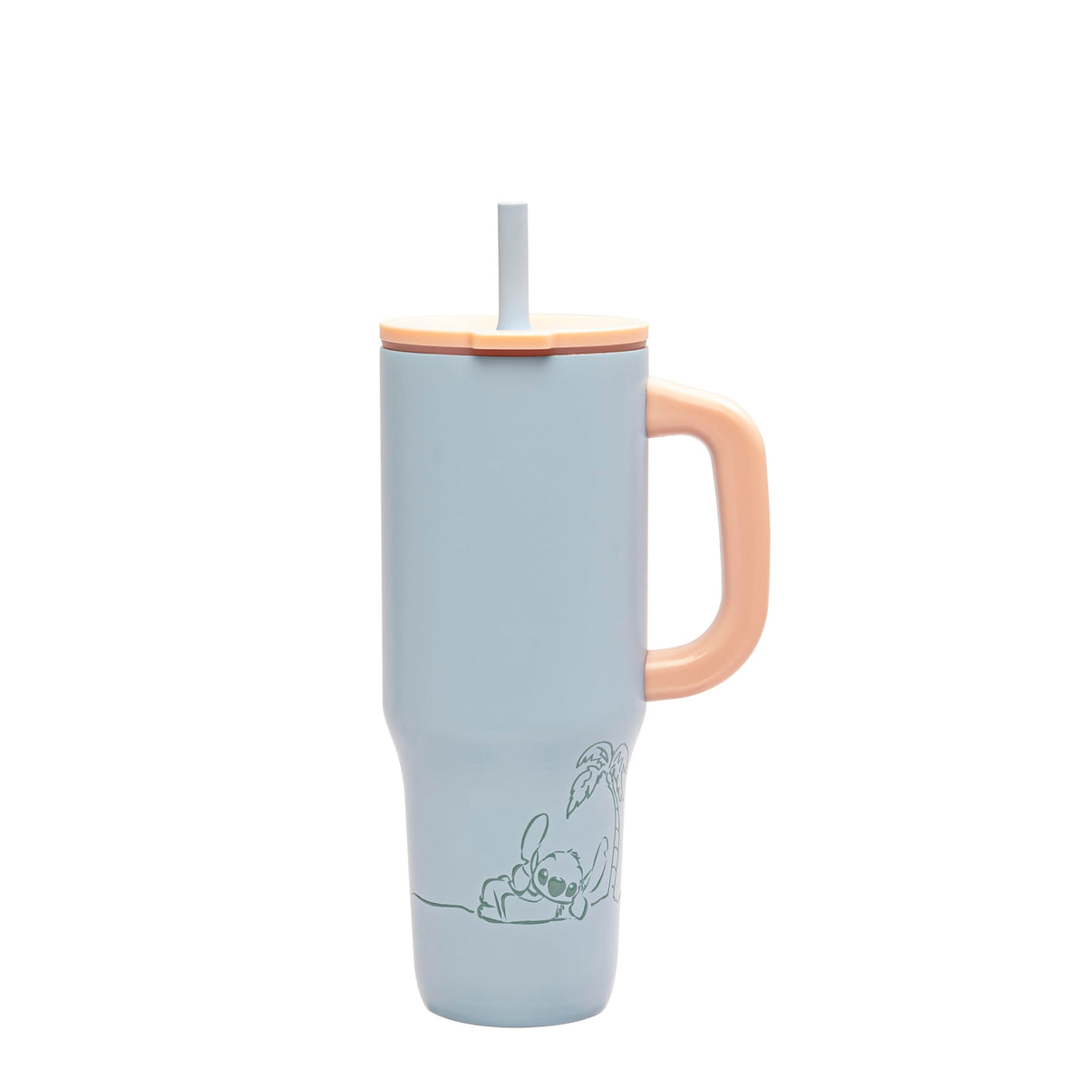 Zak Designs Disney Sutton Travel Tumbler for On the Go or At Home, 40oz Stainless Steel with Vacuum Insulation, Silicone Straw, Carry Handle, and 3D Artwork for Cold Drinks (Minnie Mouse)