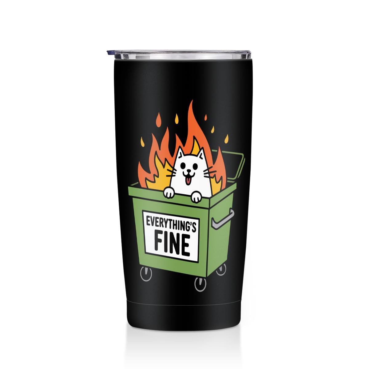 Cute Cat 20 oz Tumbler, Funny Cats Stainless Steel Insulated Water Bottle