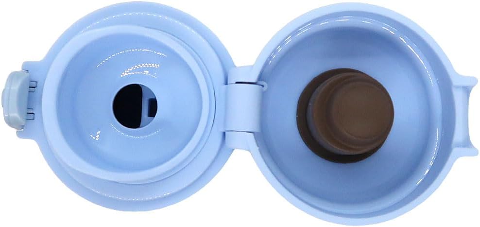 Bear Pooh One Touch Tumbler - 300ml Stainless Steel Water Bottle, Ideal Travel Coffee Mug, Thermos Adventure and Sweet Theme, Perfect for Drinking Water and Coffee (Blue)