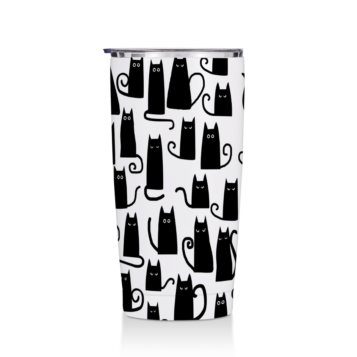 Cute Cat 20 oz Tumbler, Funny Cats Stainless Steel Insulated Water Bottle