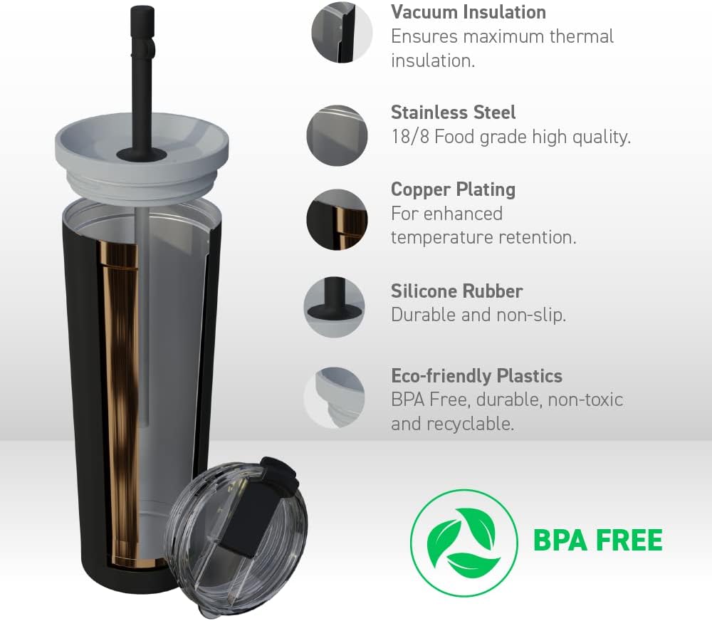 asobu Ocean Stainless Steel Tumbler with Flexible Straw Lid | Insulated Water Bottle for Ice Coffee, Cold Brew | Flip Open Lid for Hot Tea and Coffee | Reusable Travel Cup 27 Ounce (Mint)