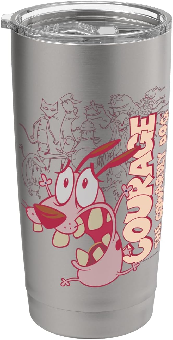Courage the Cowardly Dog Running Scared Stainless Steel Insulated Tumbler