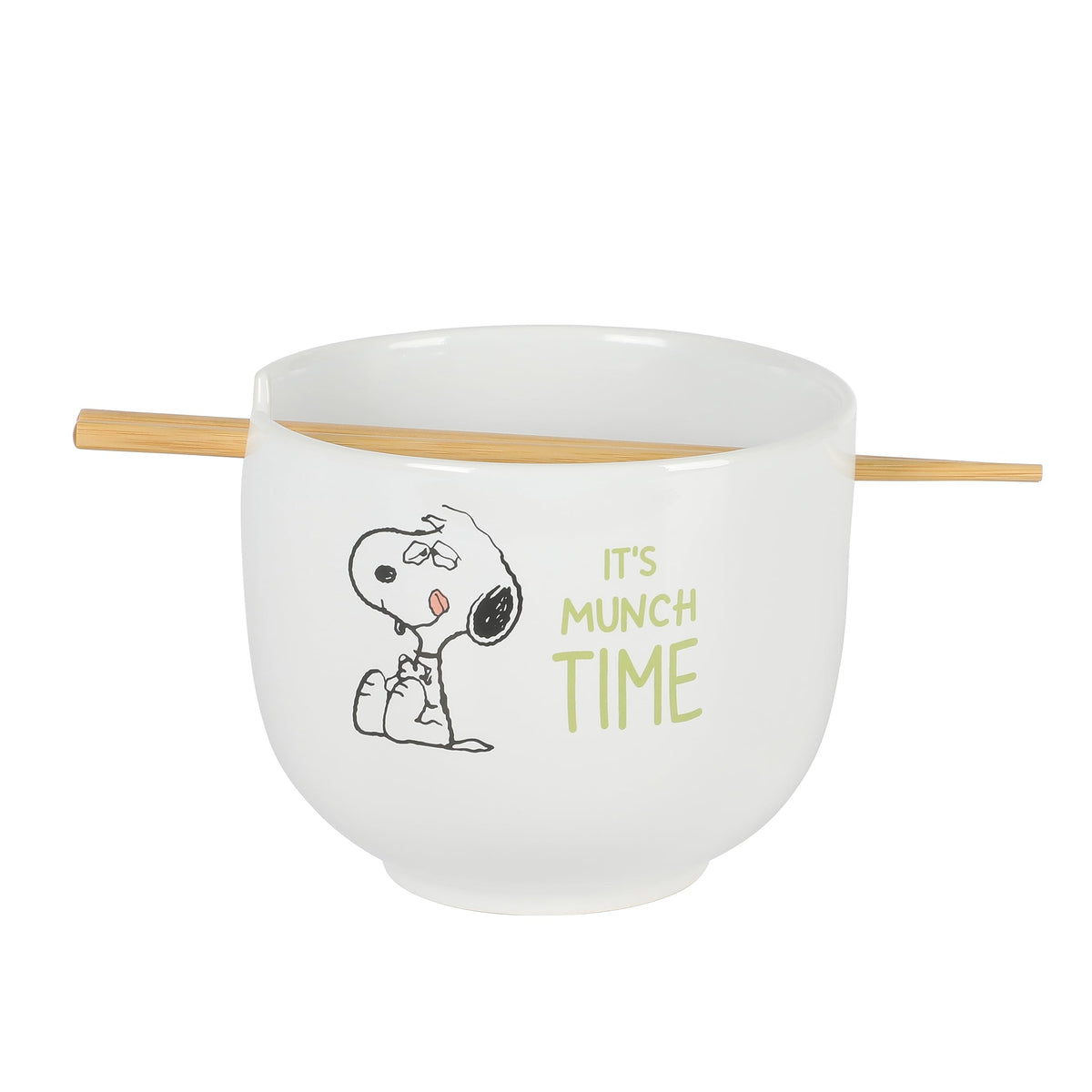 Peanuts Snoopy 6-Piece Stackable 5.5-Inch Decorated Stoneware Bowl Set With Matching Plate, Microwave & Dishwasher Safe, Collectible Kitchen Dinnerware