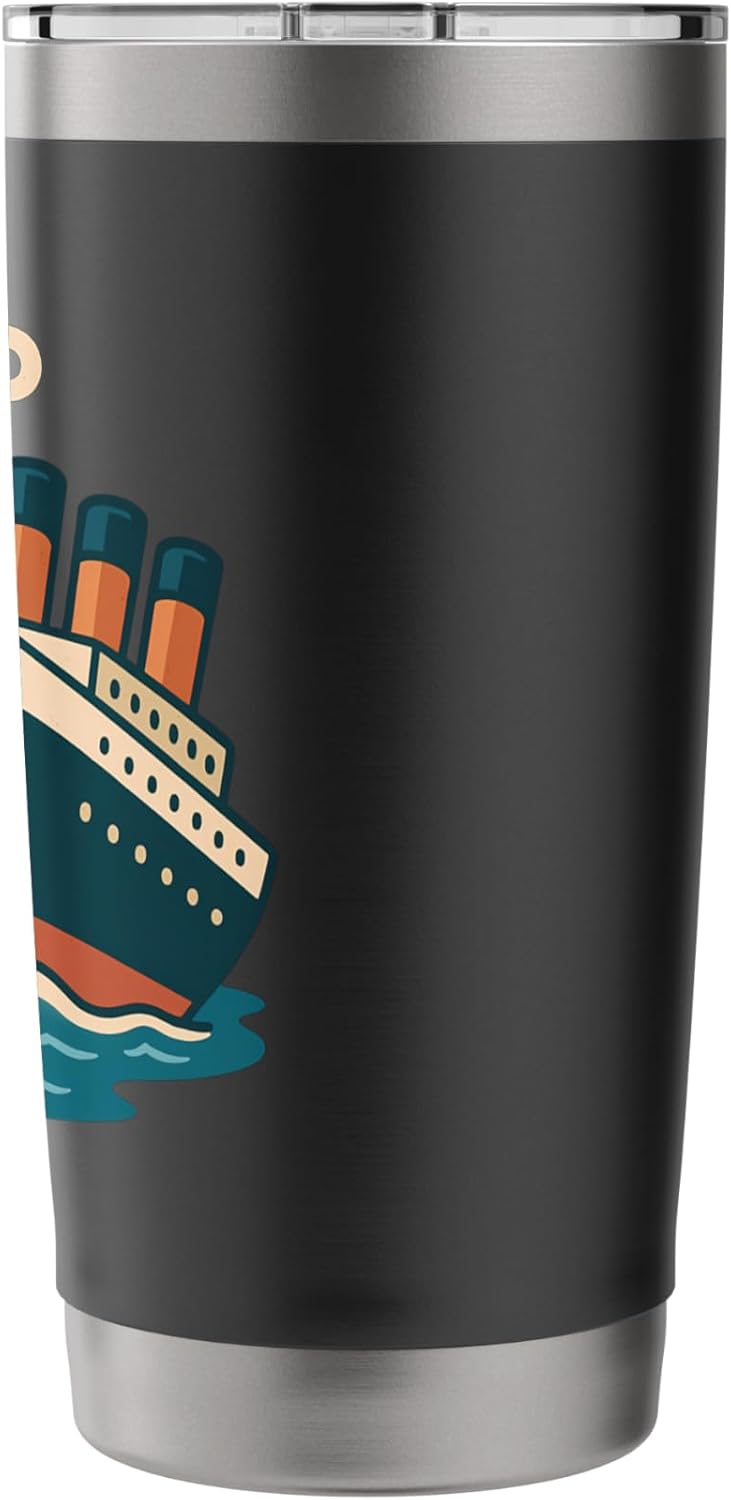 Iceberg Booping Titanic Cute Nautical Cartoon Stainless Steel Insulated Tumbler