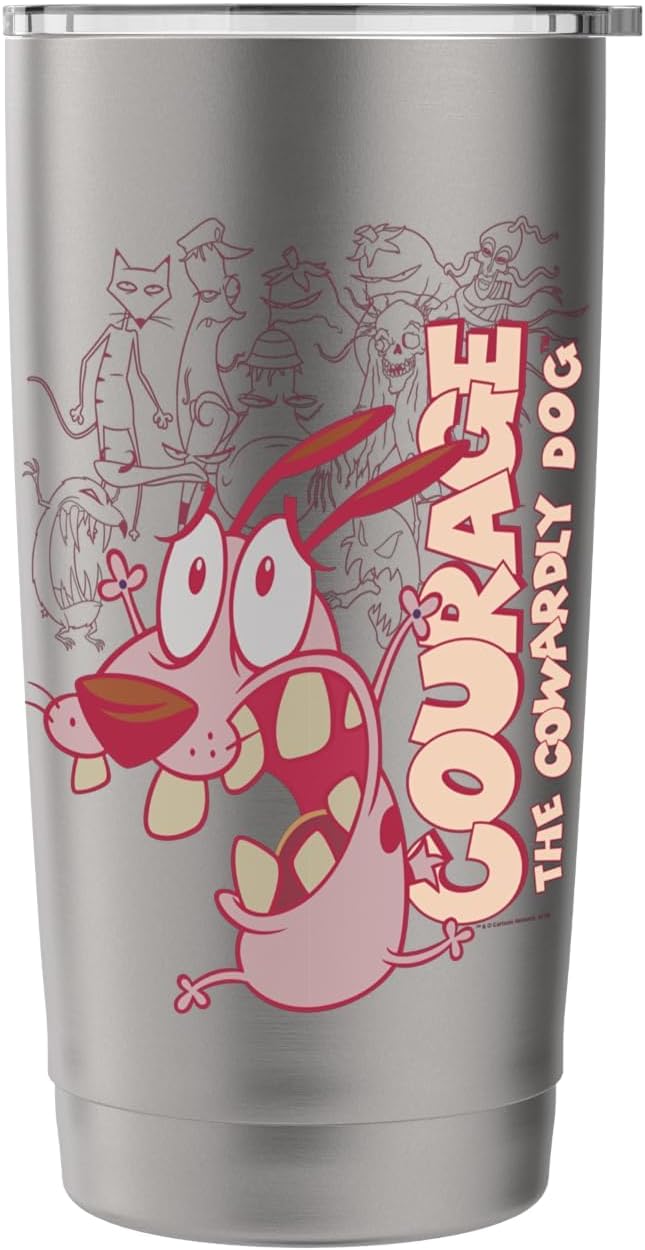 Courage the Cowardly Dog Running Scared Stainless Steel Insulated Tumbler