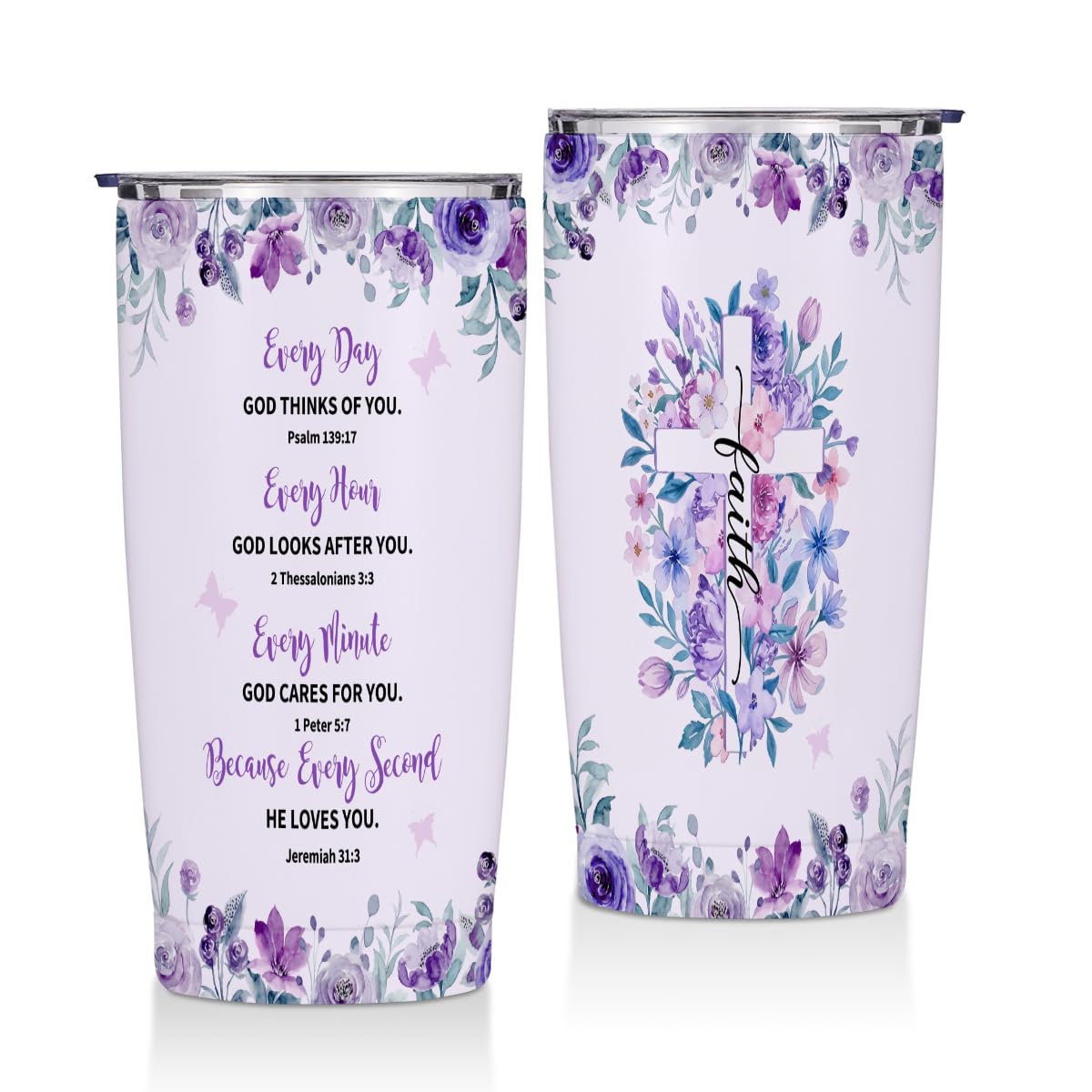 Cute Cat 20 oz Tumbler, Funny Cats Stainless Steel Insulated Water Bottle