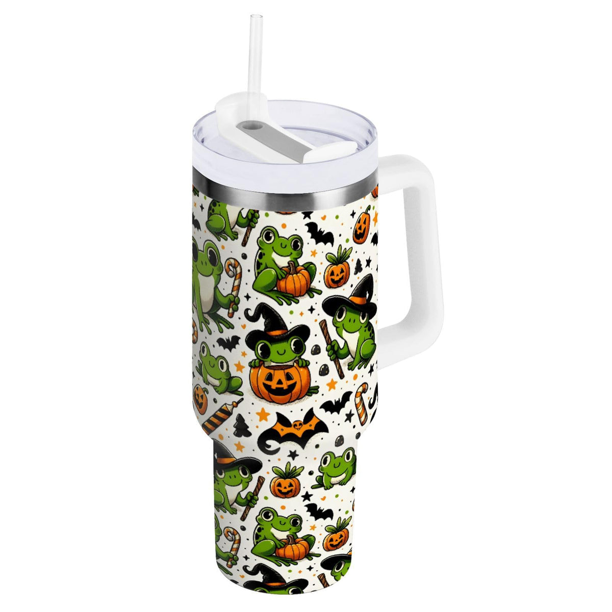 30oz Tumbler Cartoon Giraffes Insulated Coffee Cup Stainless Steel Travel Mug Car Water Bottle with Lid Straw Handle