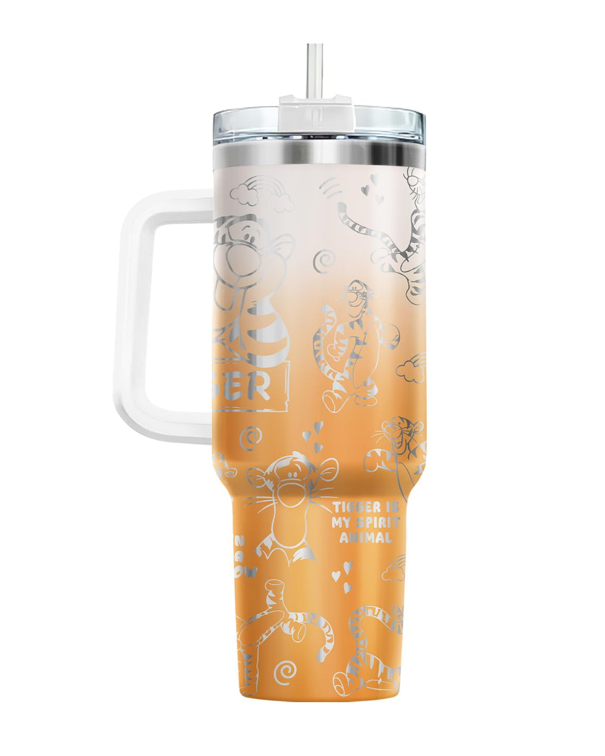 Movie Cartoon Dog Tumbler 40oz with Handle & Straw