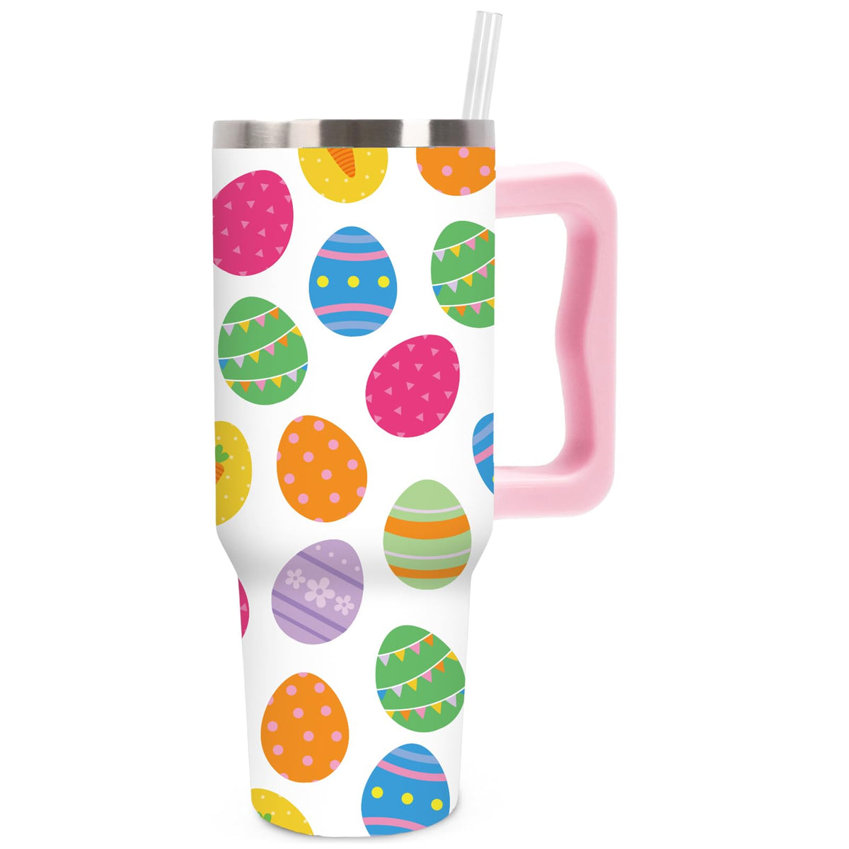 JarThenaAMCS Cartoon Sponge Tumbler with Handle 40oz Flower and Bubbles Tumbler with Lid Straw Blue Yellow Funny Sea Ocean Stainless Steel Cup for Home Office Travel