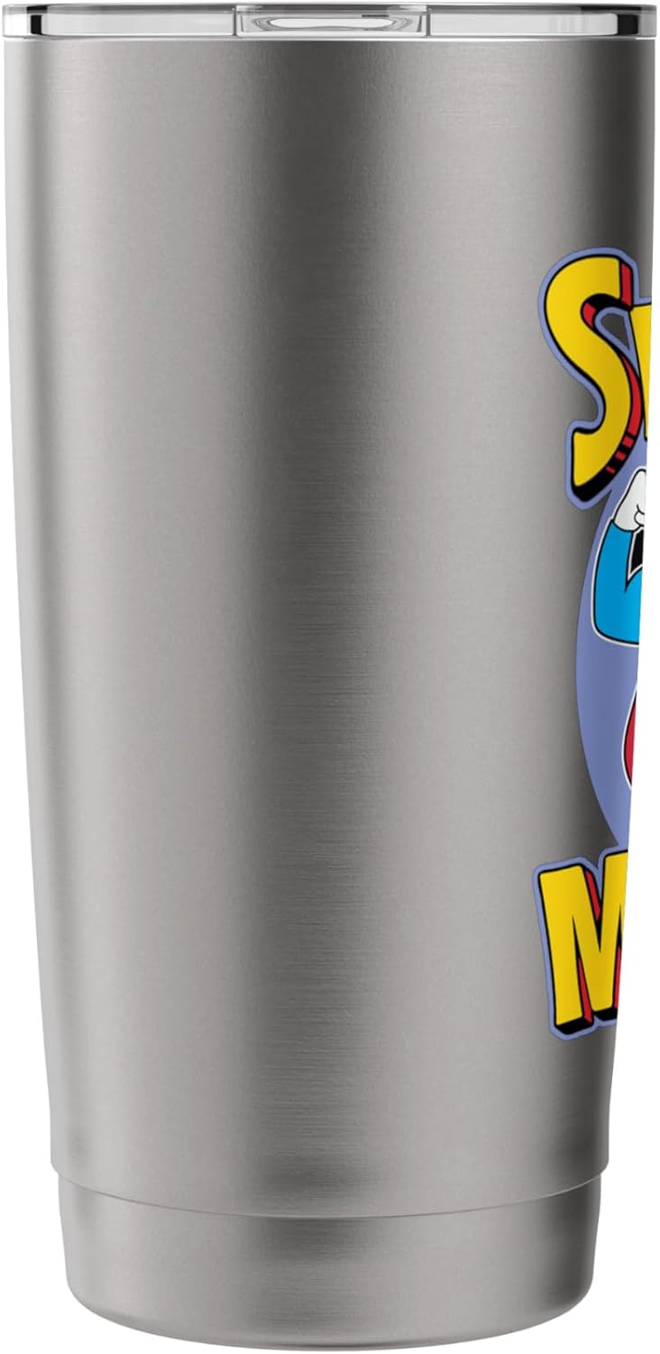 Superhero Mouse Cartoon in Cape Small But Mighty Superhero Stainless Steel Insulated Tumbler
