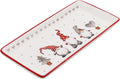 Hoypeyfiy Christmas Rectangular Serving Platter - Cartoon Gnomes Design for Salad, Cheese, Appetizers, Snacks & Fruit, Porcelain Dishwasher Safe Dinner Plate
